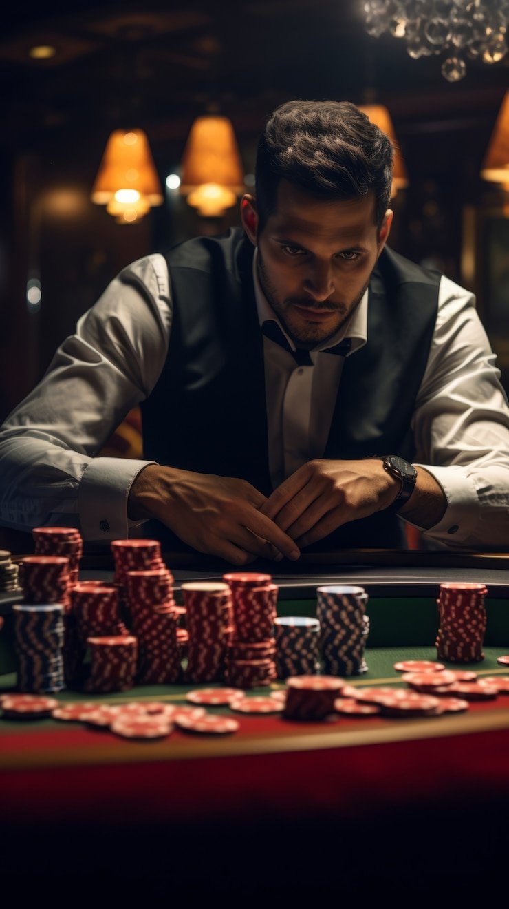 Layar Infinite Blackjack cerislot menampilkan dealer langsung dan kartu komunitas untuk semua pemain