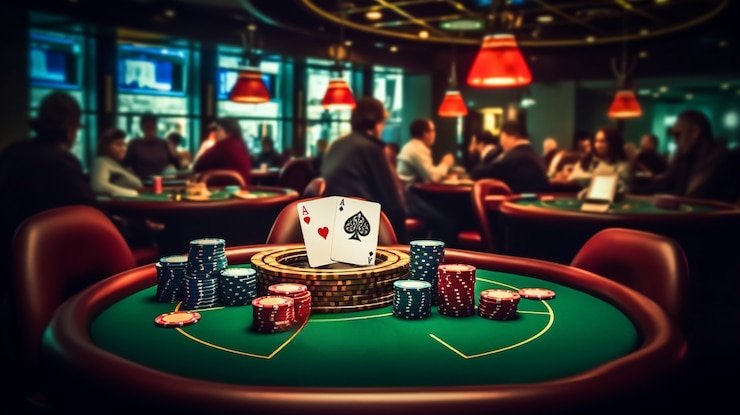 Contoh putaran Infinite Blackjack dengan dealer menampilkan kartu dan hasil pemain